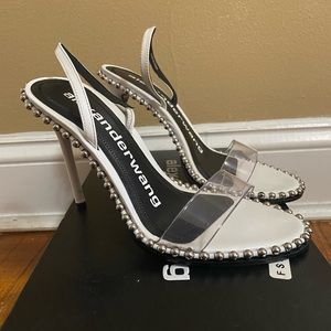 Alexander Wang Nova Stud Clear Sandal